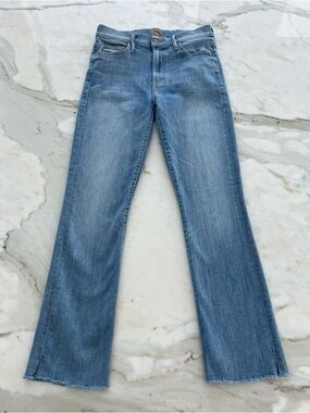 MOTHER THE RASCAL ANKLE SNIPPET BLUE TINGE JEANS SIZE 26